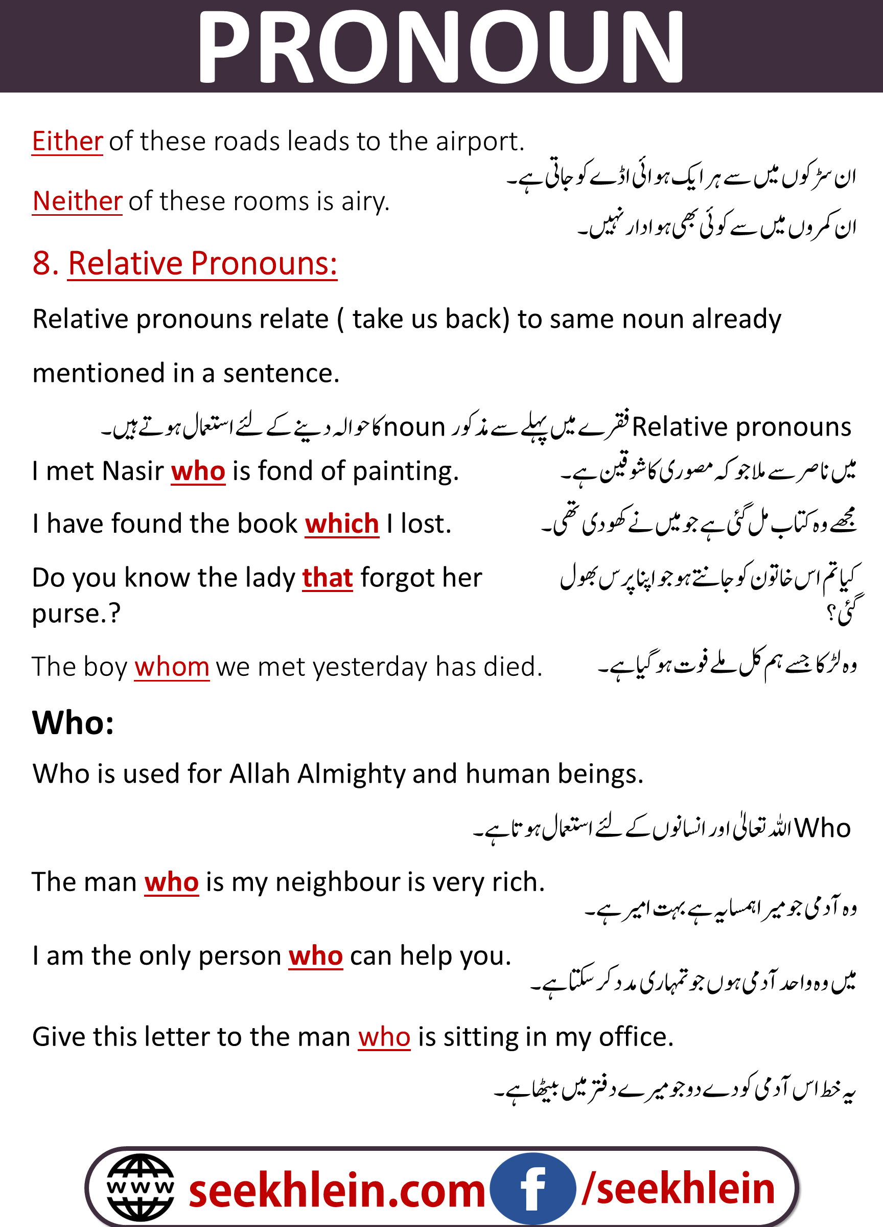 Pronoun Examples In A Sentence Relative Pronouns