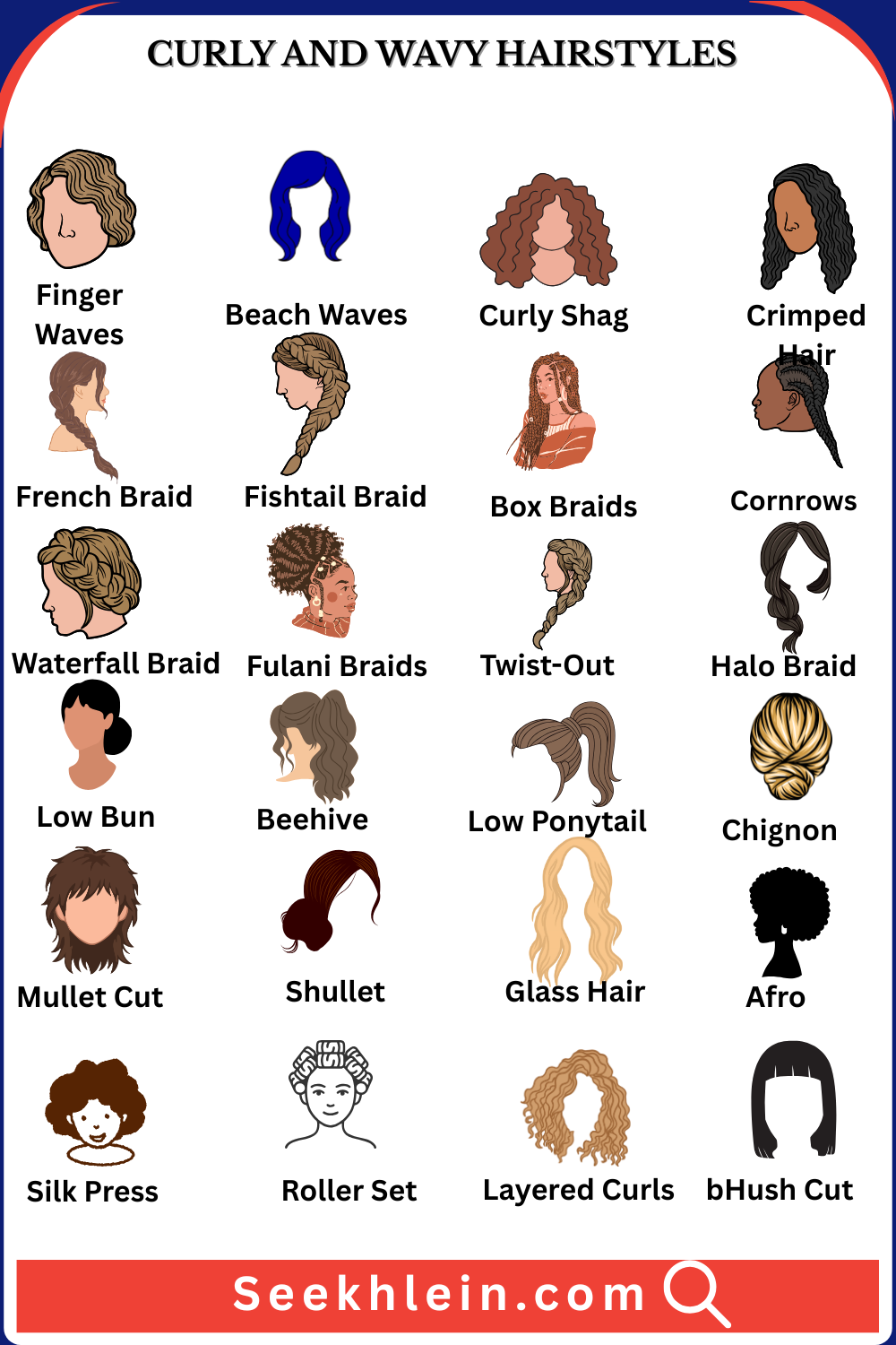curly and wavy hairstyle