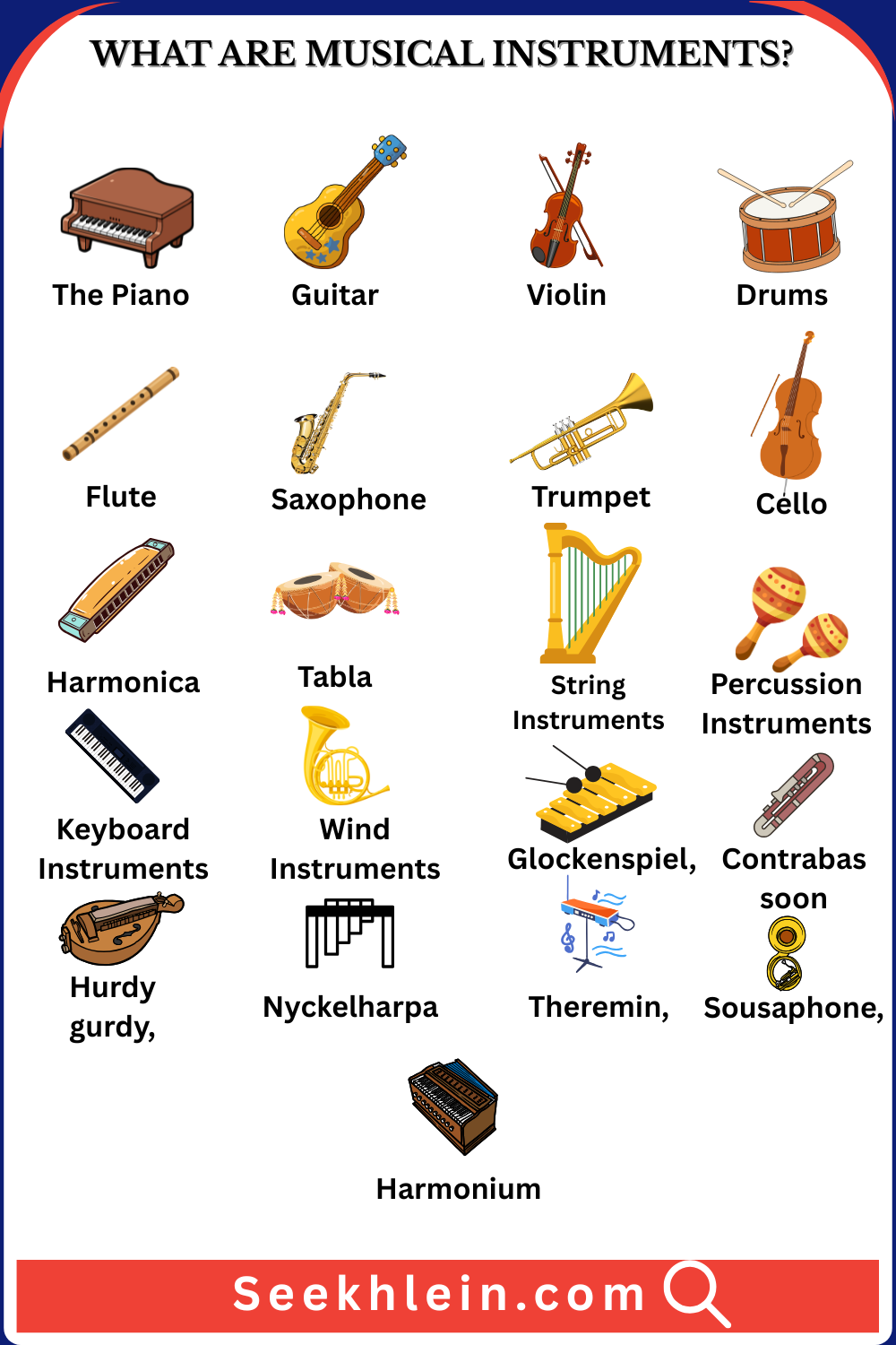 Musical Instruments names in English