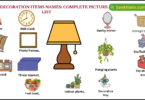 Home Decoration Items Names: Complete Picture List