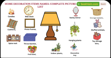 Home Decoration Items Names: Complete Picture List